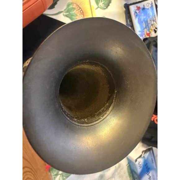 Vintage Etched Brass Vase 15" tall; floral motifs - Picture 13 of 13